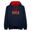 Schwitz'n is wenn Speck flennt - Kontrast Hoodie - Navy/Rot