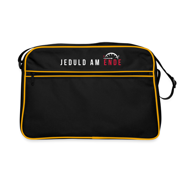 Jeduld am Ende - Retro Tasche - Schwarz/Gold
