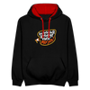 Aufschieber vereinigt euch! Morjen! - Kontrast Hoodie - Schwarz/Rot