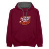 Aufschieber vereinigt euch! Morjen! - Kontrast Hoodie - Weinrot/Anthrazit