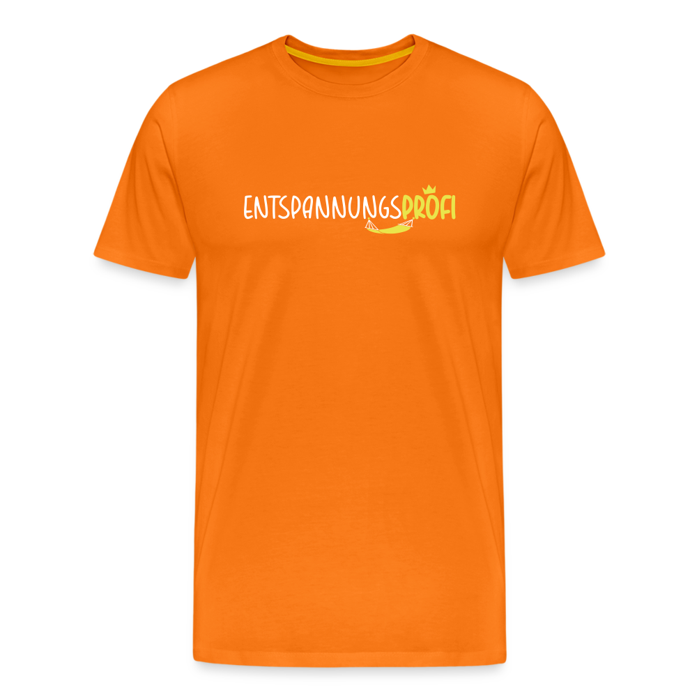 Entspannungsprofi - Männer Premium T-Shirt - Orange