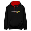 Entspannungsprofi - Kontrast Hoodie - Schwarz/Rot