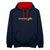 Entspannungsprofi - Kontrast Hoodie - Navy/Rot