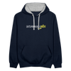 Entspannungsprofi - Kontrast Hoodie - Navy/Grau meliert