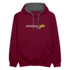 Entspannungsprofi - Kontrast Hoodie - Weinrot/Anthrazit