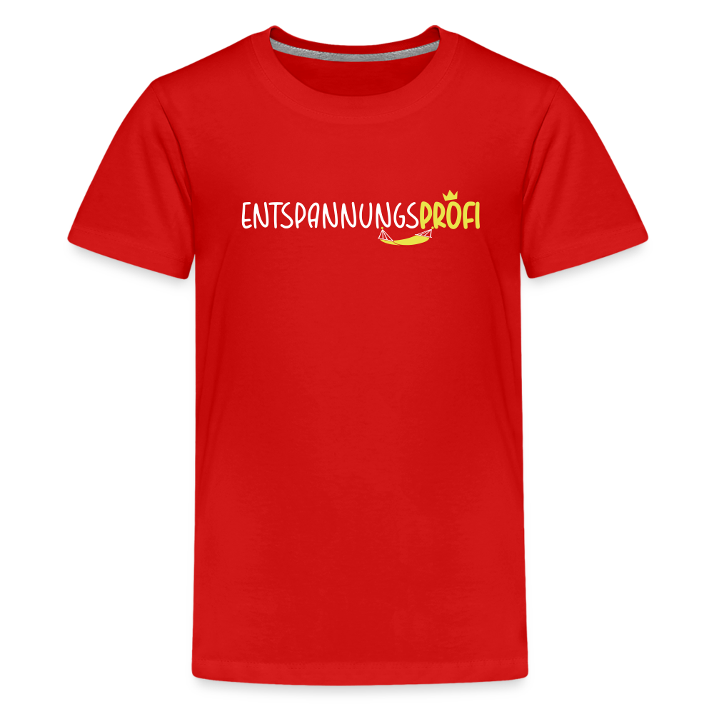 Entspannungsprofi - Teenager Premium T-Shirt - Rot