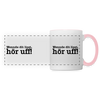 Wenn de dit liest, hör uf! - Tasse zweifarbig - Weiß/Pink