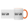 Wenn de dit liest, hör uf! - Tasse zweifarbig - Weiß/Orange