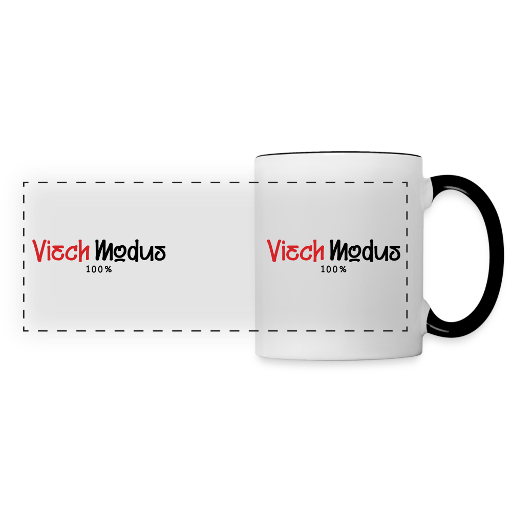Viech Modus 100% - Tasse zweifarbig - Weiß/Schwarz