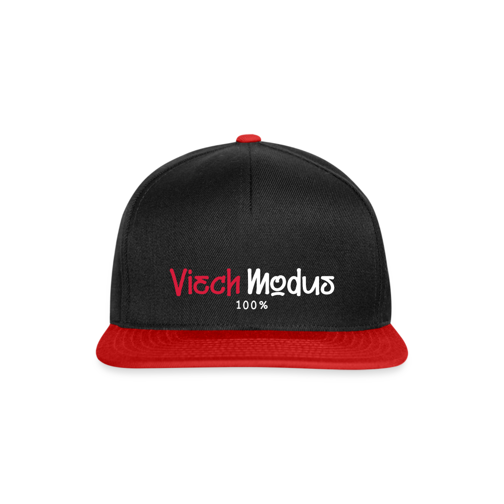 Viech Modus 100% - Snapback Cap - Schwarz/Rot