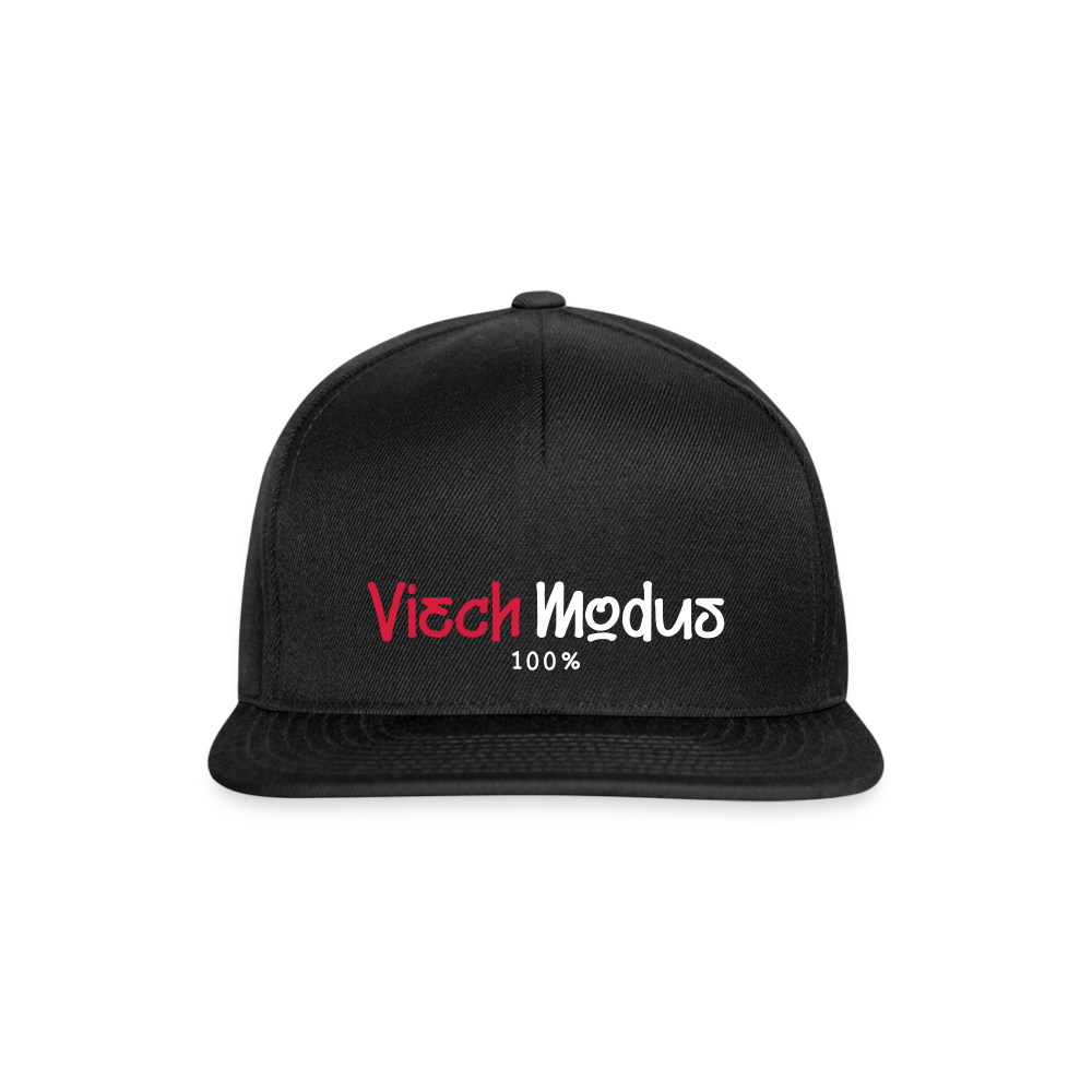 Viech Modus 100% - Snapback Cap - Schwarz/Schwarz