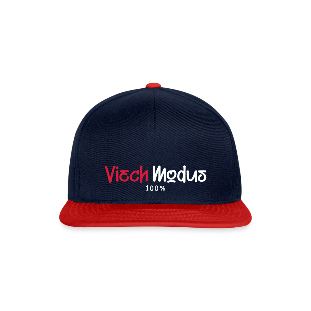 Viech Modus 100% - Snapback Cap - Navy/Rot
