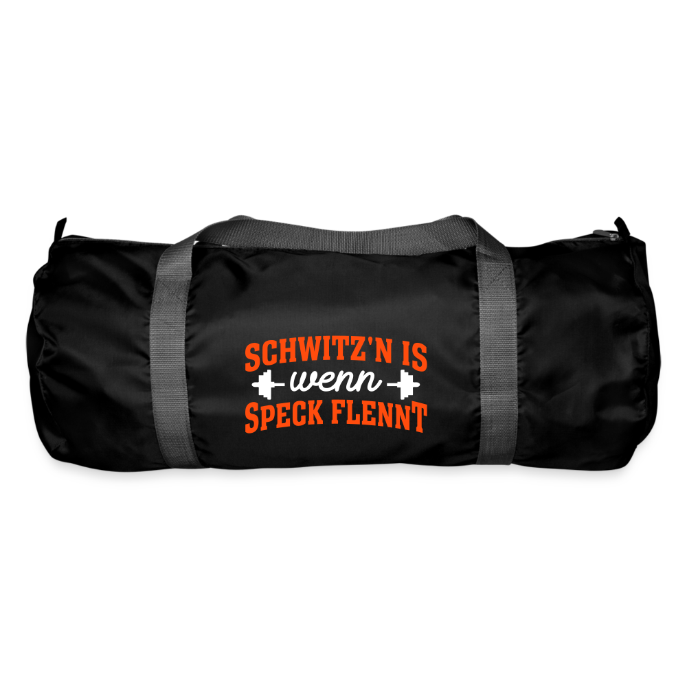 Schwitz'n is wenn Speck flennt - Sporttasche - Schwarz