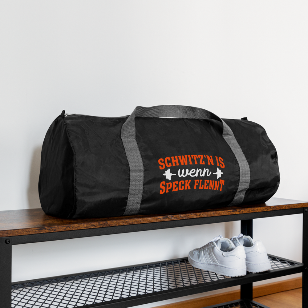 Schwitz'n is wenn Speck flennt - Sporttasche - Schwarz