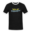Tach, ihr Flitzpiepen! - Männer Ringer T-Shirt - Schwarz/Weiß