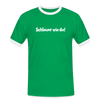 Schlauer wie du! - Männer Ringer T-Shirt - Kelly Green/Weiß