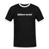 Schlauer wie du! - Männer Ringer T-Shirt - Schwarz/Weiß