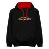 Leben, keen Biergarten! - Kontrast Hoodie - Schwarz/Rot