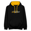 Leben, keen Biergarten! - Kontrast Hoodie - Schwarz/Gold