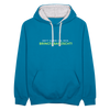 Nett kann ick och, bringtabanüscht! - Kontrast Hoodie - Pfauenblau/Grau meliert
