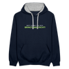 Nett kann ick och, bringtabanüscht! - Kontrast Hoodie - Navy/Grau meliert