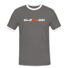 Bin uff Bier-Diät! (schon 3 Tage valorn) - Männer Ringer T-Shirt - Dunkelgrau/Weiß