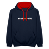 Bin uff Bier-Diät! (schon 3 Tage valorn) - Kontrast Hoodie - Navy/Rot