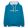 Bin uff Bier-Diät! (schon 3 Tage valorn) - Kontrast Hoodie - Pfauenblau/Grau meliert