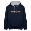 Bin uff Bier-Diät! (schon 3 Tage valorn) - Kontrast Hoodie - Navy/Grau meliert