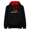 Lach ick, denkt man Böses - Kontrast Hoodie - Schwarz/Rot