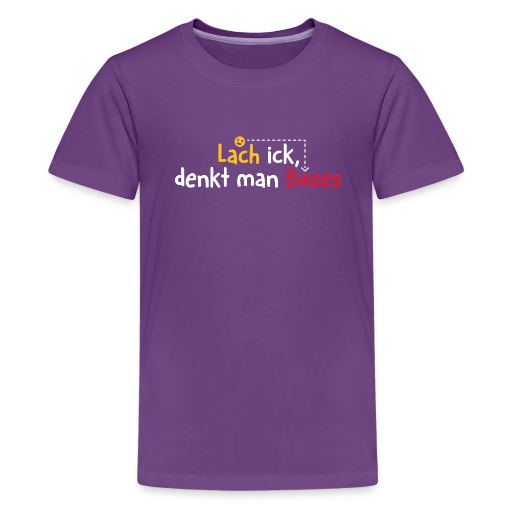 Lach ick, denkt man Böses - Teenager Premium T-Shirt - Lila
