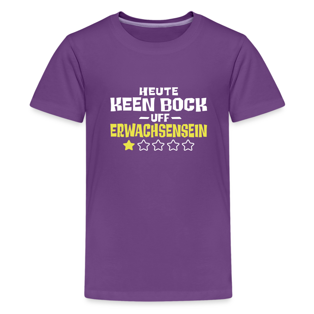 Keen Bock uff Erwachsensein - Teenager Premium T-Shirt - Lila