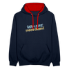 Mein Kiez, meine Regeln! - Kontrast Hoodie - Navy/Rot