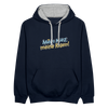 Mein Kiez, meine Regeln! - Kontrast Hoodie - Navy/Grau meliert