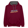 Mein Kiez, meine Regeln! - Kontrast Hoodie - Weinrot/Anthrazit
