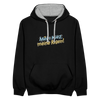 Mein Kiez, meine Regeln! - Kontrast Hoodie - Schwarz/Grau meliert