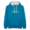 Jeballte Jroßartigkeit! - Kontrast Hoodie - Pfauenblau/Grau meliert