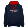 Spreewasser im Blut - Kontrast Hoodie - Navy/Rot