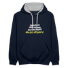 aba jut, uff jeht's! - Kontrast Hoodie - Navy/Grau meliert