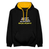 aba jut, uff jeht's! - Kontrast Hoodie - Schwarz/Gold
