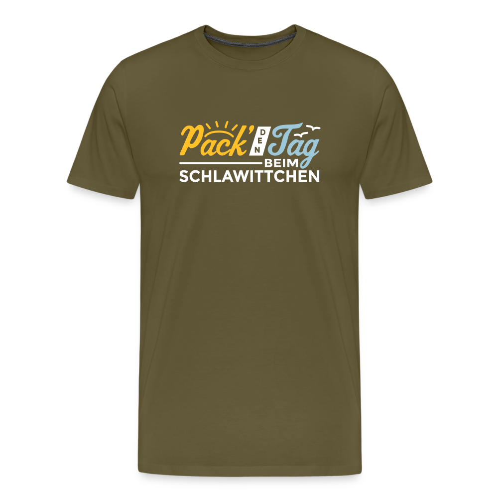 Pack' den Tag beim Schlawittchen - Männer Premium T-Shirt - Khaki