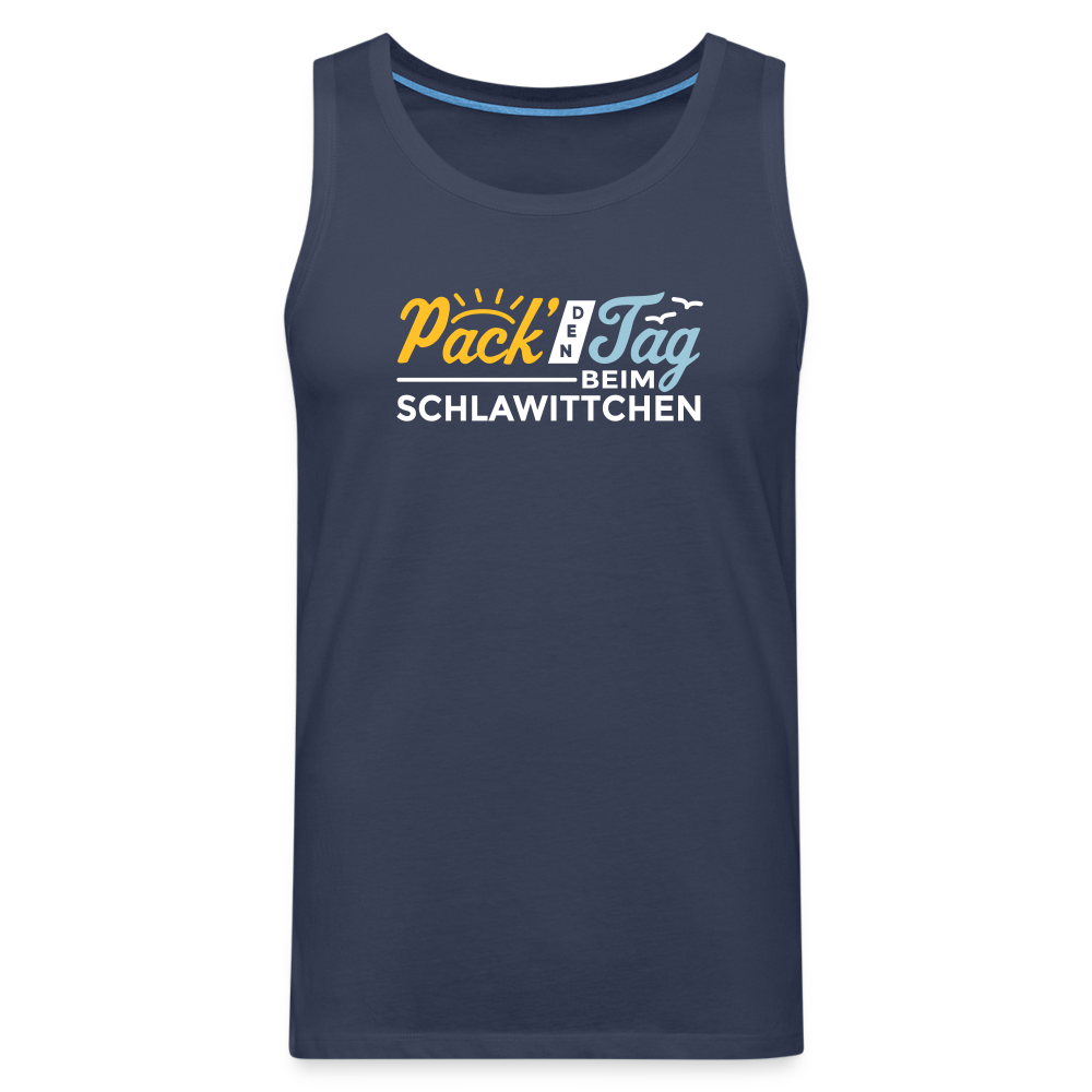 Pack' den Tag beim Schlawittchen - Männer Premium Tank Top - Navy