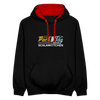 Pack' den Tag beim Schlawittchen - Kontrast Hoodie - Schwarz/Rot