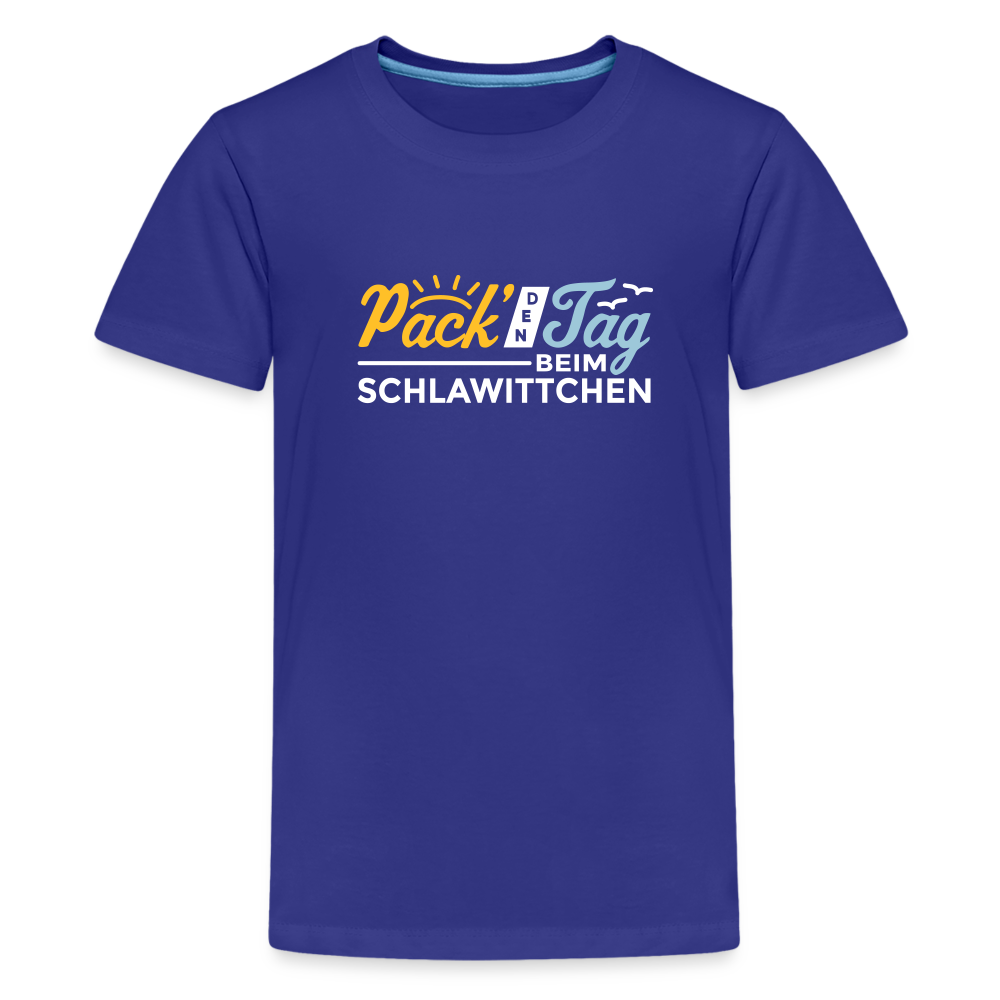 Pack' den Tag beim Schlawittchen - Teenager Premium T-Shirt - Königsblau
