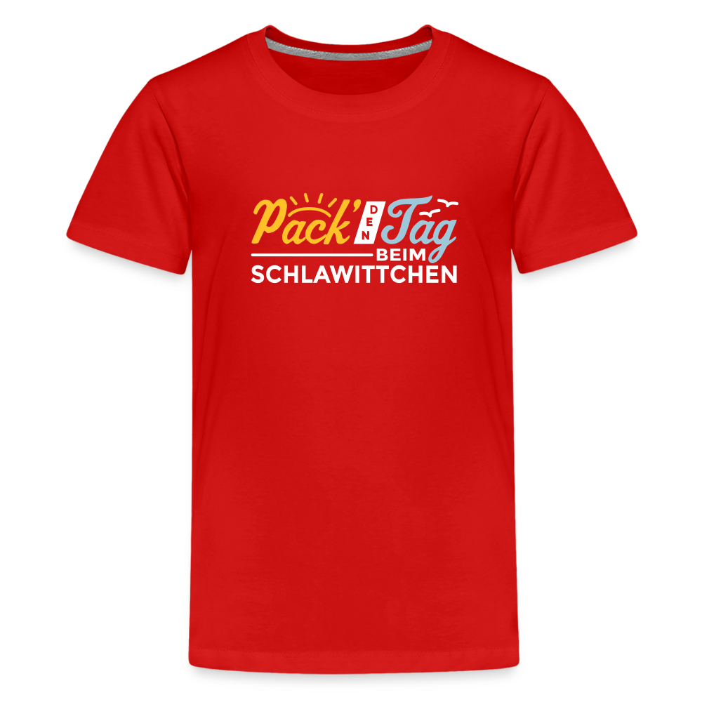 Pack' den Tag beim Schlawittchen - Teenager Premium T-Shirt - Rot