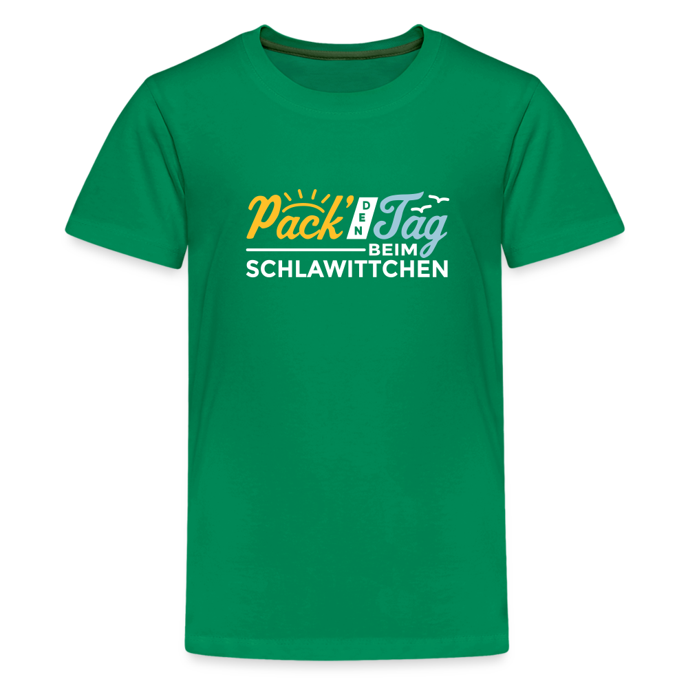 Pack' den Tag beim Schlawittchen - Teenager Premium T-Shirt - Kelly Green