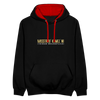 Misstrau' Kamel'n! (trinken wöchentlich) - Kontrast Hoodie - Schwarz/Rot