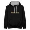 Misstrau' Kamel'n! (trinken wöchentlich) - Kontrast Hoodie - Schwarz/Grau meliert