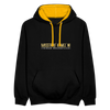 Misstrau' Kamel'n! (trinken wöchentlich) - Kontrast Hoodie - Schwarz/Gold