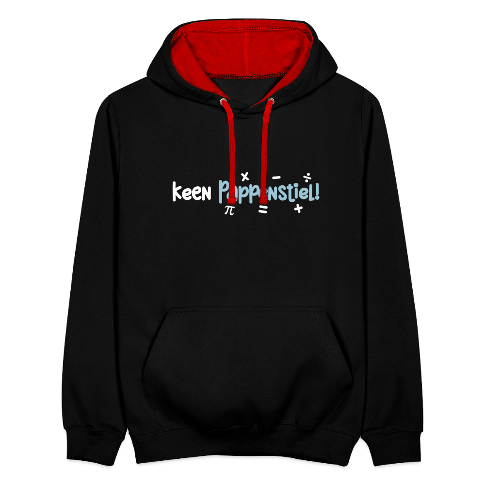 keen Pappenstiel! - Kontrast Hoodie - Schwarz/Rot